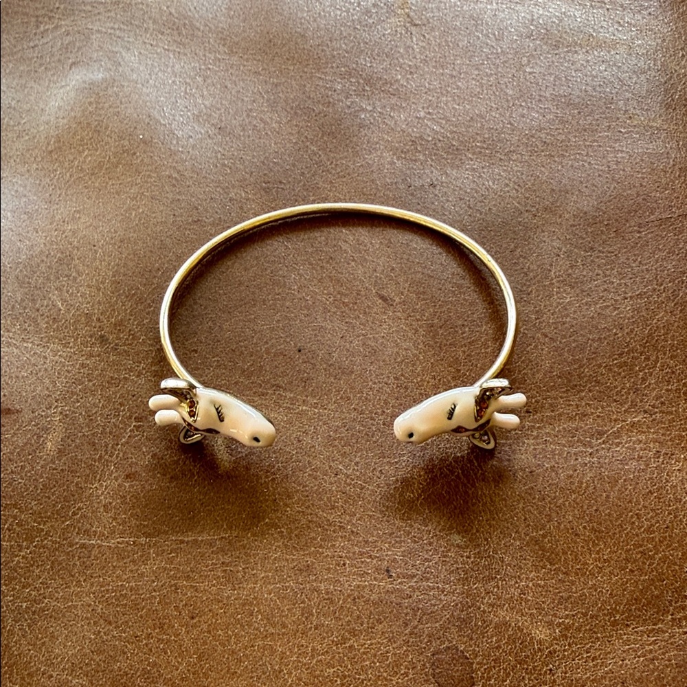 Betsey Johnson Gold and Cream Animal Bracelet